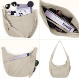 Nylon Crossbody Bag – Multiple Compartments, Adjustable Strap, 34×22cm, Unisex