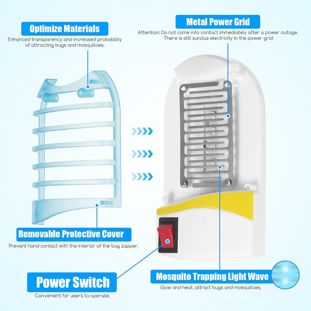 Electric UV Insect Trap – 50m² Coverage, Chemical-Free & Enclosed High-Voltage Grid