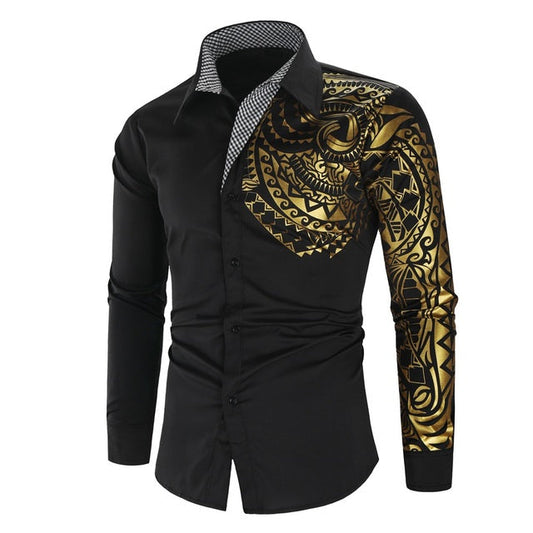 Darius – Men's Shirt with Gold Details