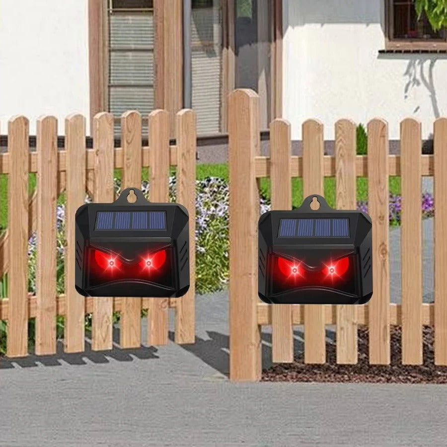 Solar Ultrasonic Animal Repeller – LED Flash, Weatherproof & 2-Pack Garden Set