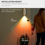 Motion Sensor Wall Light – Cordless Magnetic, 1500mAh Rechargeable & 110° Sensor