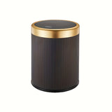 Luxury Oval Trash Can | Press-Top Waste Bin with Dual Inner Bucket
