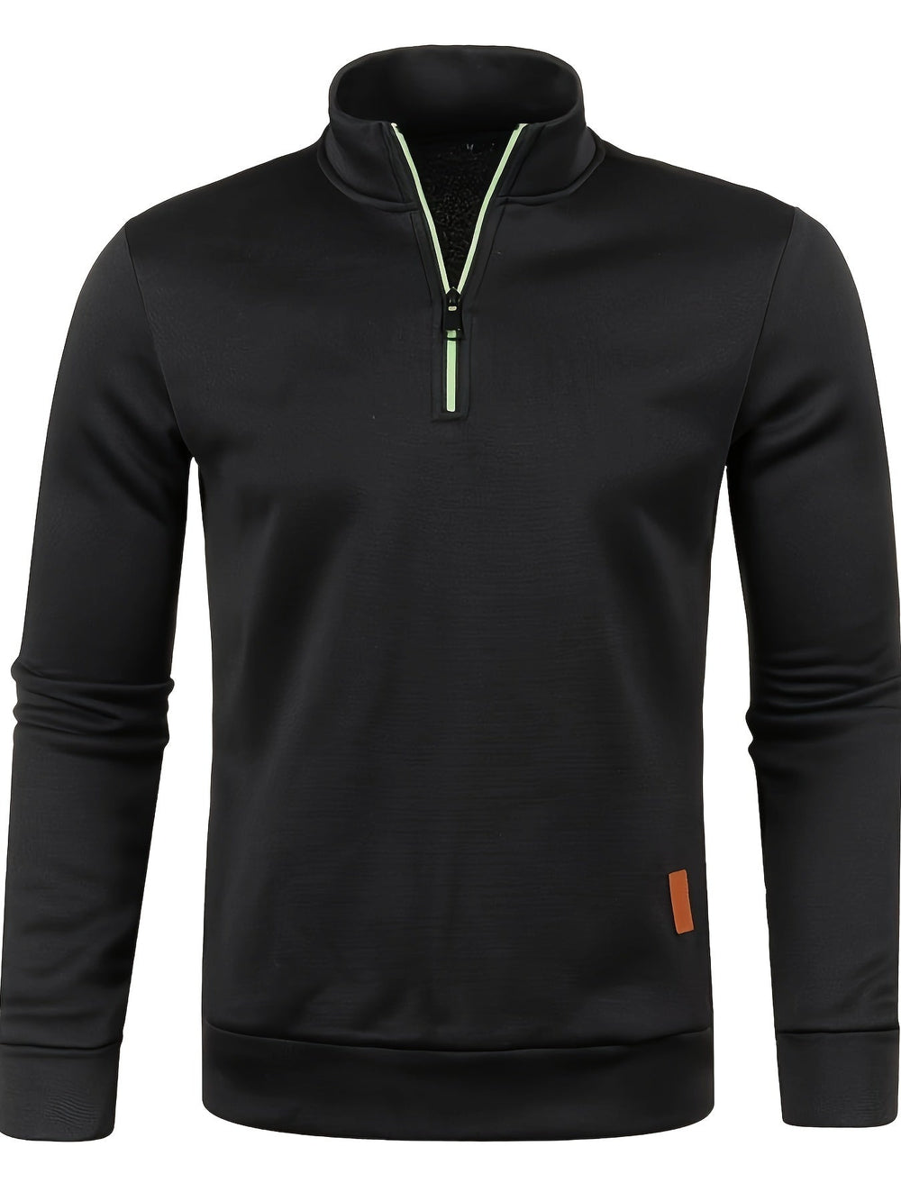 Men's pullover with neck zip for autumn & winter - Matteo