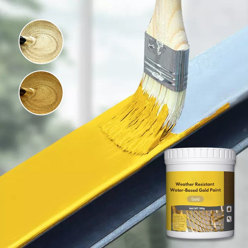 Metallic Gold Paint 500g – Water-Based, Weatherproof & Multi-Surface
