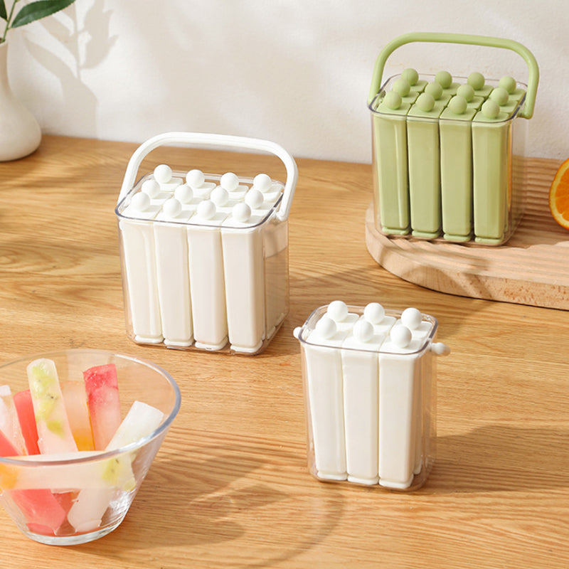 Ice Stick Mold Set – Flexible Silicone, Fits Bottles, 6 or 12 Sticks with Storage Box
