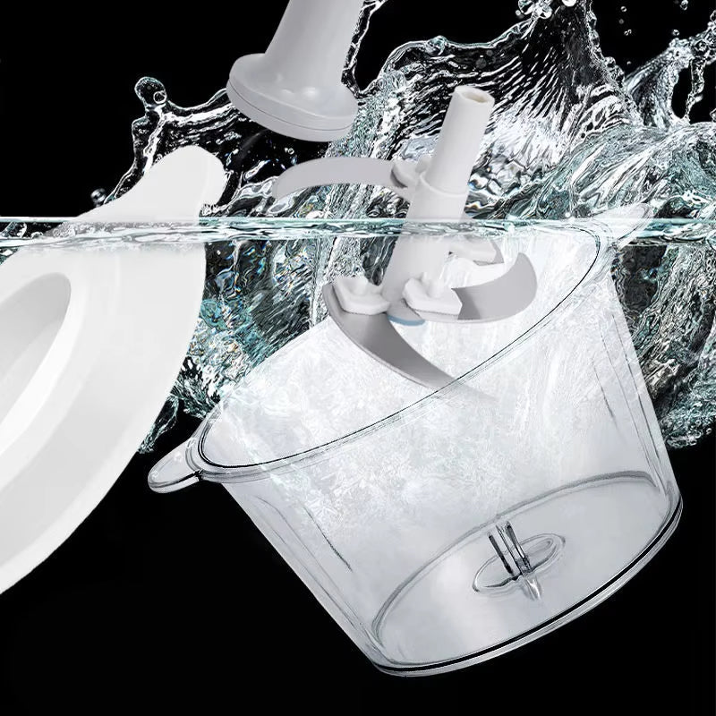 Manual Food Chopper – Stainless Steel Blades, Pull-Lever & 700/1500/2000ml
