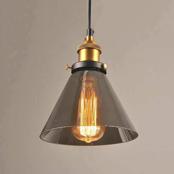Vincent Crystal Hanging Lamp - Smoke Gray Style 2