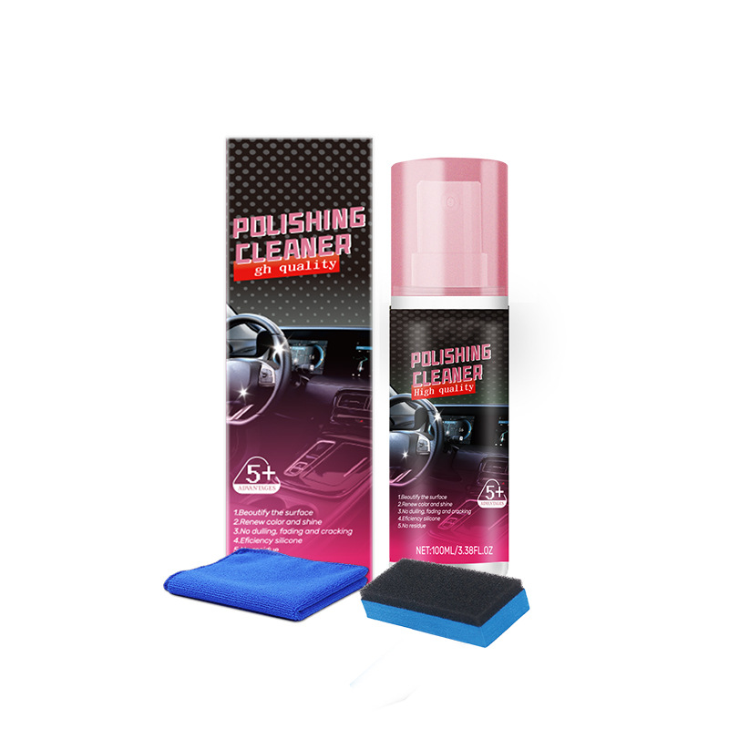 Car Interior Polish – 100ml for Leather & Plastic, Antibacterial UV Protection