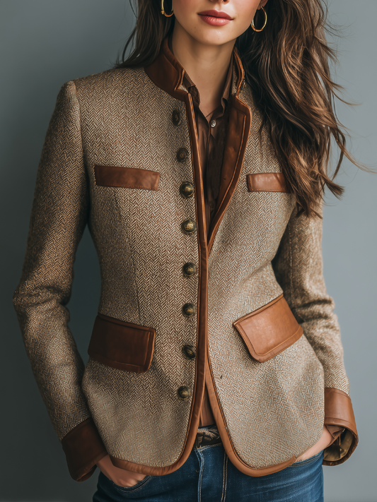 Women's Vintage Jacket – Trim Detail & Pockets