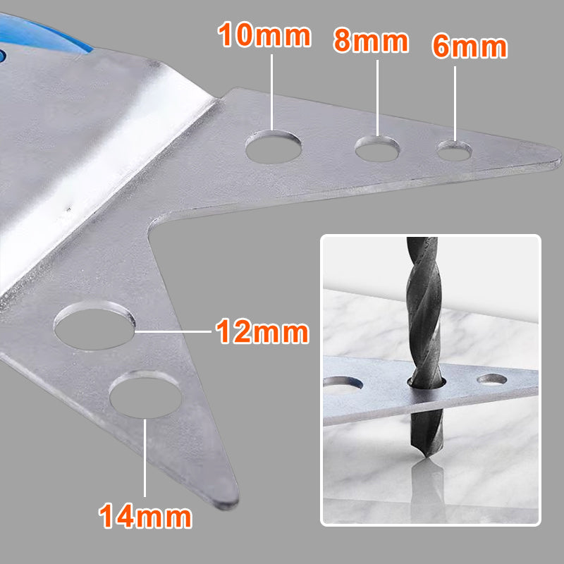 Tile Drilling Jig – Stainless Steel with Suction Cup & Multi-Size Hole Guide
