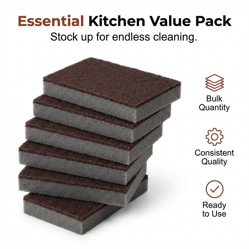 Aluminium Oxide Scouring Sponge – Heavy-Duty, Removable Handle & 5-Pack