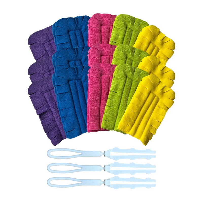 360° Chenille Microfiber Duster – Washable, Wet & Dry, 5 Refills with Handle