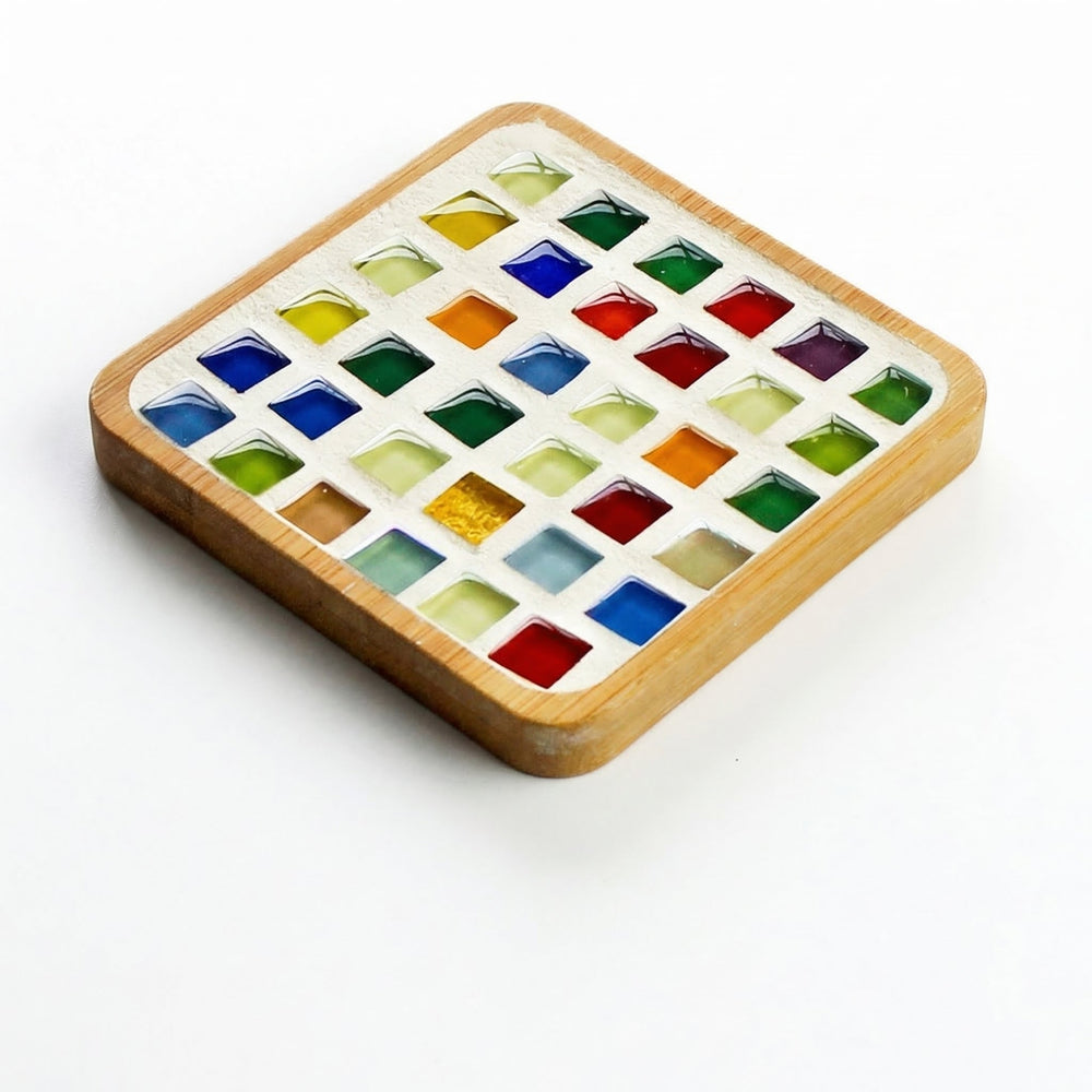 Mosaic Coaster Craft Kit – 12 Designs, Complete Materials & Ages 6+