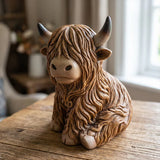 Highland Cow Resin Night Light – Decorative Lamp with Warm Amber Glow for Cozy Ambiance