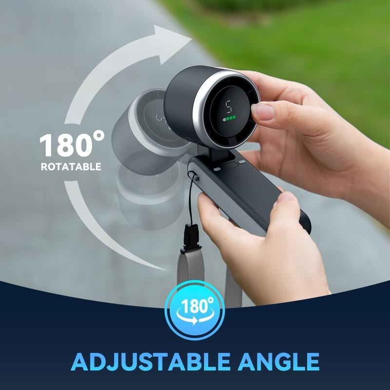 Foldable Handheld Fan – Brushless Motor 13550 RPM, 5 Speeds & 10-Hour Battery