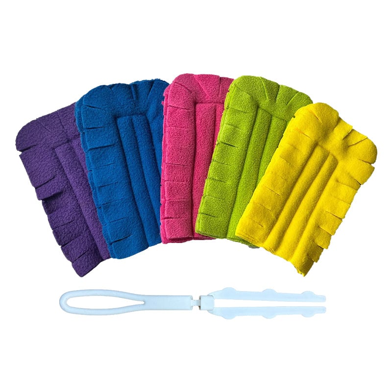 360° Chenille Microfiber Duster – Washable, Wet & Dry, 5 Refills with Handle