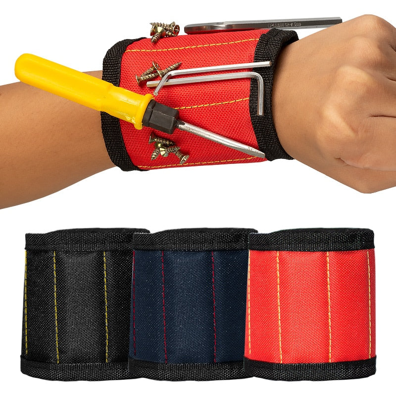 Magnetic Wristband Tool Holder – Strong Magnets, Adjustable Fit & Screw Storage