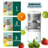 Cordless Electric Citrus Juicer – Stainless Steel Blades, Portable, 2–3 Glasses
