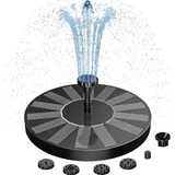 Solar Fountain Pump – Floating, LED Lights & Interchangeable Nozzles