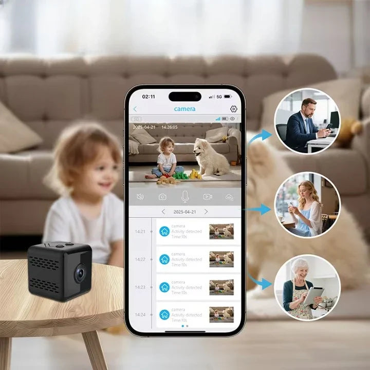 Mini WiFi Security Camera – 1080P HD, Magnetic Mount & iOS/Android App