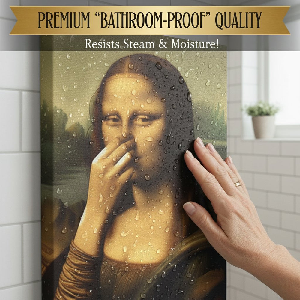 Optimized Product Title: "Humorvolles Renaissance Damen Leinwandbild für Badezimmer – Witzige Wandkunst für stilvolle Badezimmerdekoration" 

This title includes relevant keywords while enhancing clarity and appeal for potential buyers.