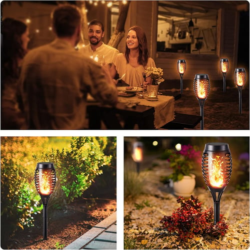 Solar Garden Torch Light – Flickering Flame Effect, IP65 & Dusk-to-Dawn