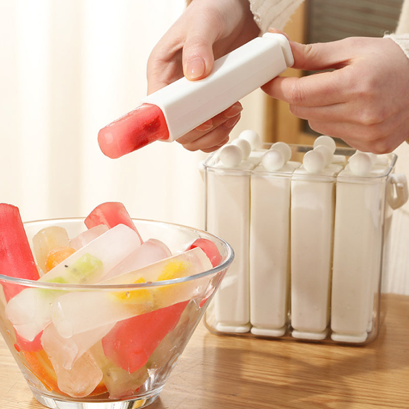 Ice Stick Mold Set – Flexible Silicone, Fits Bottles, 6 or 12 Sticks with Storage Box