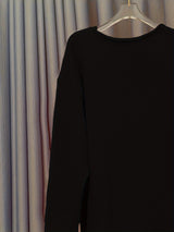 Ladies oversized jumper with V-neck & pattern - Alenia - 7
