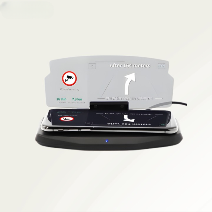 Car Heads-Up Display – Wireless Charging, 1.8-Inch TFT & Windshield Projection