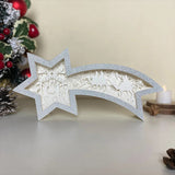 LED Wooden Christmas Star Light – Laser-Cut Nativity or Christmas Town