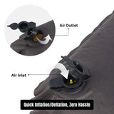 Inflatable Travel Neck Pillow – 3D Ergonomic Support, Double Valve & Compact Foldable