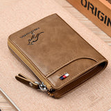 BowLift | Men Wallet Zipper Genuine Leather Purse ( RFID PROTECTED )