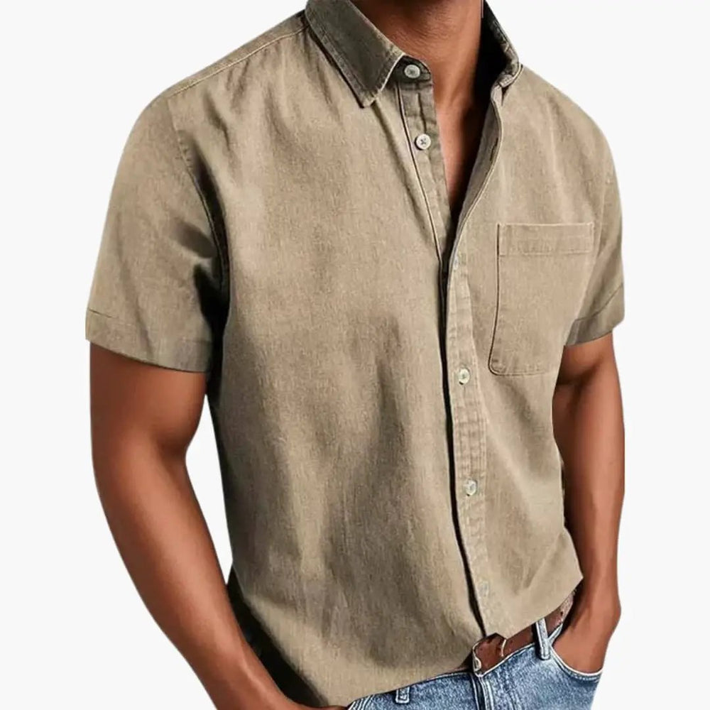 Men's Short-Sleeve Shirt – Chest Pocket, Lightweight & Breathable