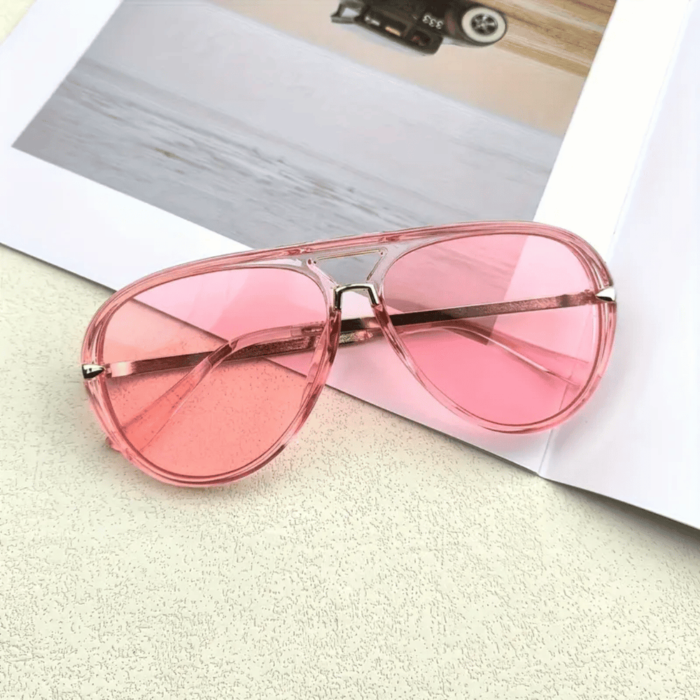Double-Bridge Aviator Sunglasses – Lightweight Metal Frame, 4 Colors, Unisex