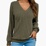 Women's Sweater – V-Neck, Long Sleeve & Pullover Style