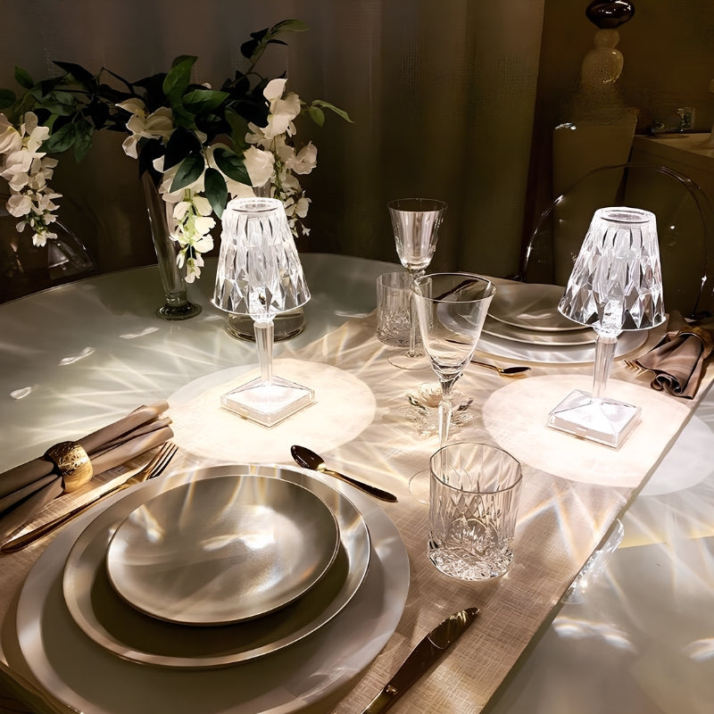 Crystal Table Lamp with Touch Control – LumeCrystal