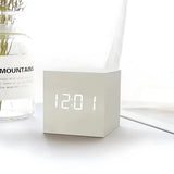 Digital LED Cube Alarm Clock – Temperature Display, 5×5×5cm & USB or AAA Power