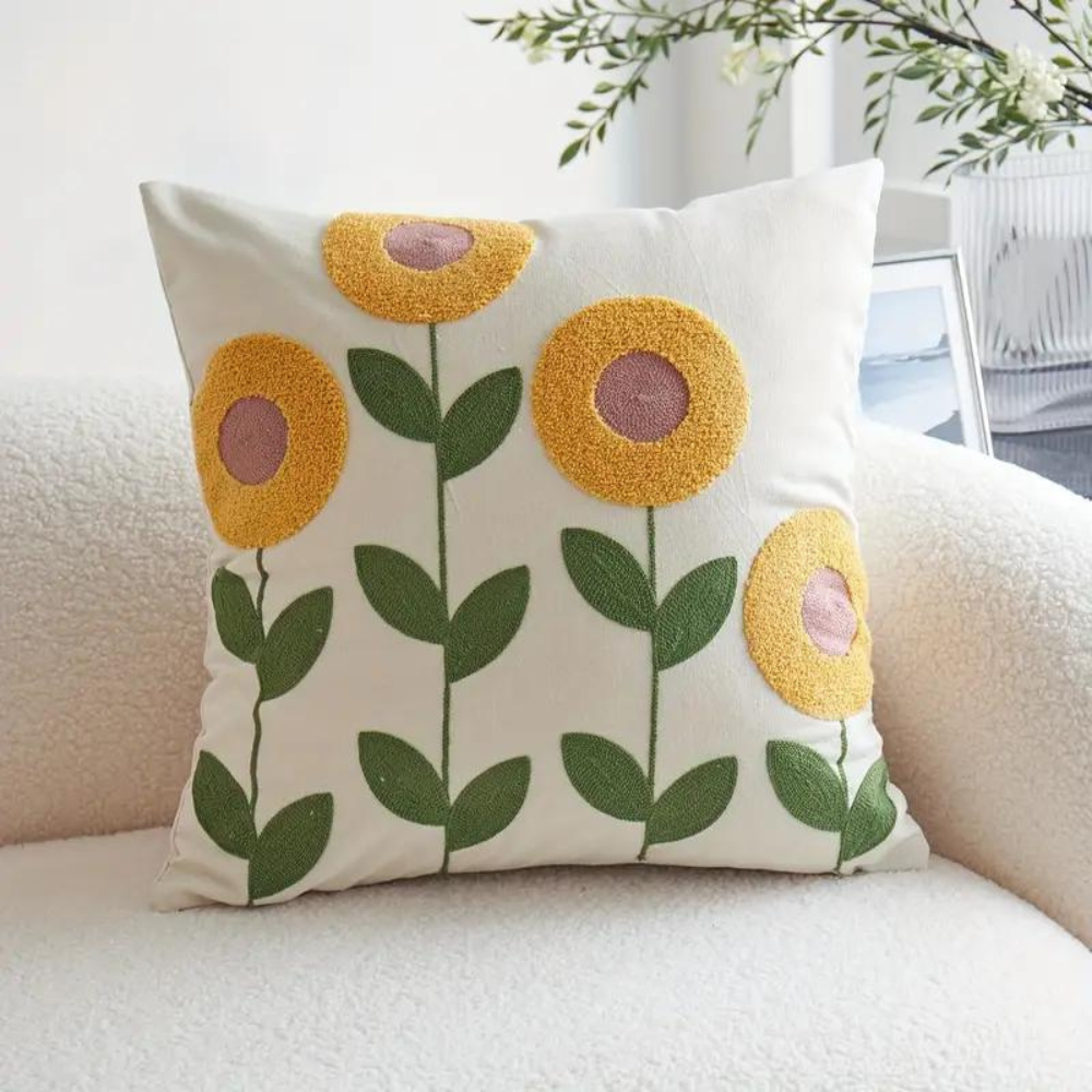 Enhanced Product Title: "Gestickter Blumen- und Botanik-Muster Kissenbezug – Elegante Dekoration für Ihr Zuhause" 

This title includes relevant keywords while also providing a clear description of the product's features and appeal.