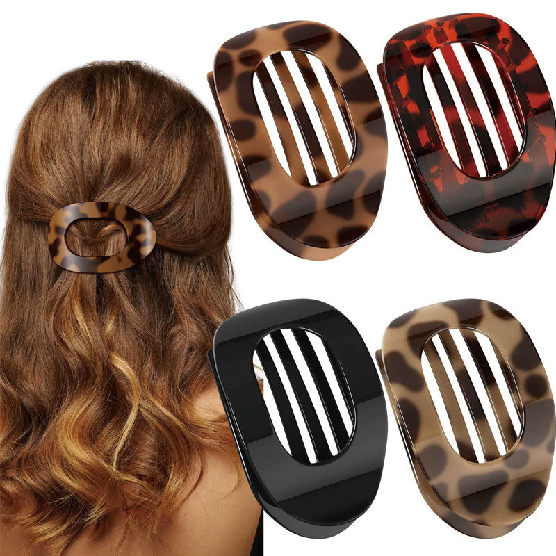 Women's Oval Hair Claw Clips – Seamless Non-Slip Matte Design, 4 & 6-Piece Sets