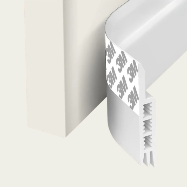 Silicone Door Draft Seal – 99cm Cuttable, 3M Adhesive & Soundproof Weather Strip