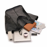 Unisex Leather Weekender Duffel Bag – PU Leather, 32×28×35cm & Adjustable Straps