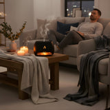 Ultrasonic Salt Stone Humidifier – LED Light, Whisper-Quiet & 18×12.5×8cm Compact