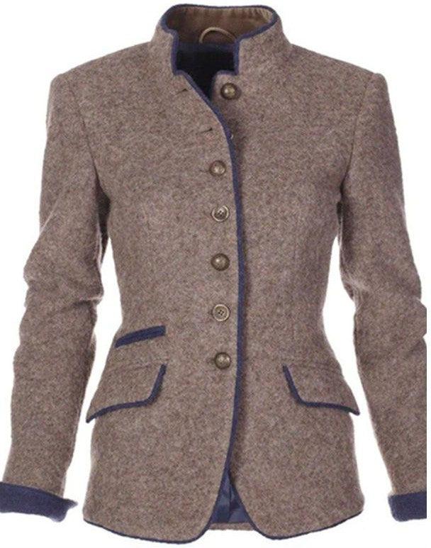 Michele Elegante Damenjacke mit Langen Ärmeln – Stilvolle Übergangsjacke für Herbst und Winter