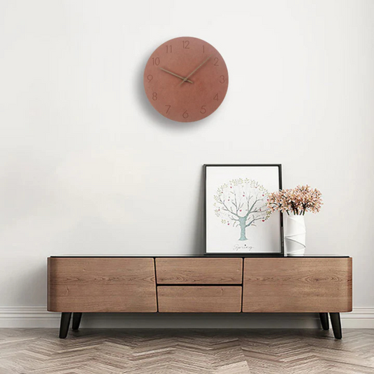 Wall Clock – Minimalist Design, Wood Details & Silent Quartz Movement