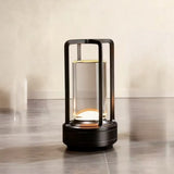 Table Lamp Modern Metal Cylinder LED Light Decor Accent