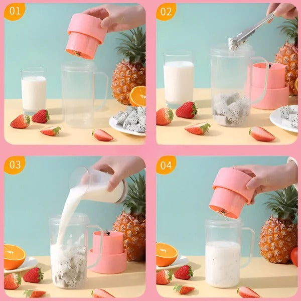 Optimized Product Title: **Tragbarer Mixbecher für Smoothies – Schnelle Zubereitung Frischer Getränke in Sekunden | Ideal für Unterwegs** 

This title includes relevant keywords, highlights the product's benefits, and emphasizes its portability, making it