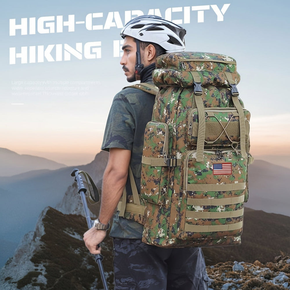 Large Capacity Hiking Backpack – Tactical Daypack for Outdoor Travel