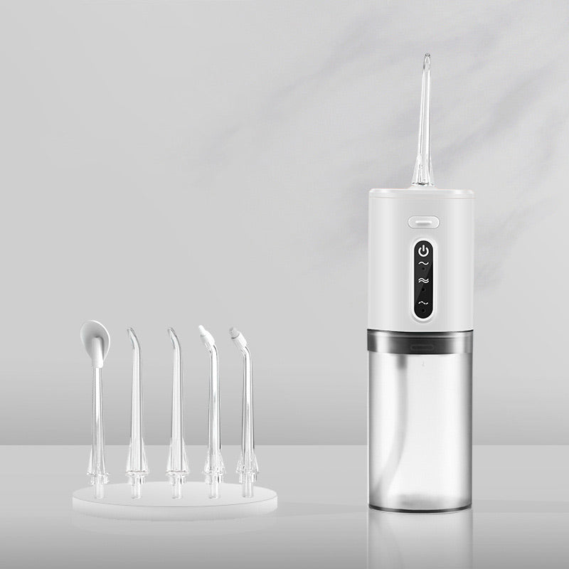 Electric Dental Water Flosser – 3 Pressure Settings, Rechargeable & Nozzle Set