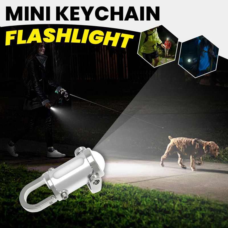 1200-Lumen LED Keychain Flashlight – Powerbank, 7 Modes & Waterproof