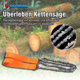 Folding Hand Chain Saw – 65Mn Steel, 11 Bidirectional Teeth & Belt Pouch